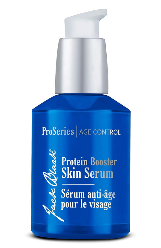Jack Black Protein Booster Skin Serum, ProSeries Age Control Ð Peptides, Antioxidants & Organic Omega-3, Anti-Aging Serum for Men, Works to Improve Skin Tone