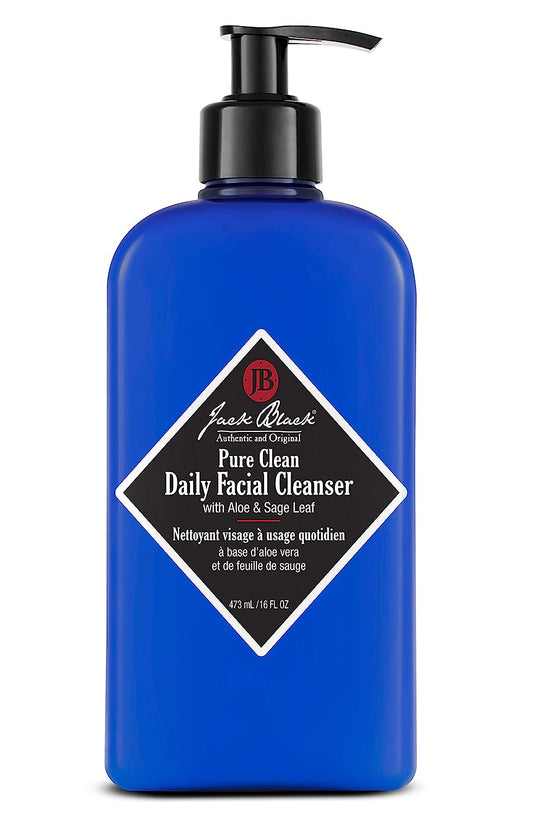 Jack Black Pure Clean Daily Facial Cleanser, Facial Cleanser & Toner, Removes Dirt & Oil, Organic Ingredients, MenÕs Hydrating Skincare