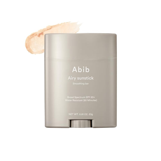 Abib Airy Sunstick Smoothing Bar SPF50 | Non-Sticky Matte Finish Sun Protection for Face and Body, Long-lasting Korean Sun Stick