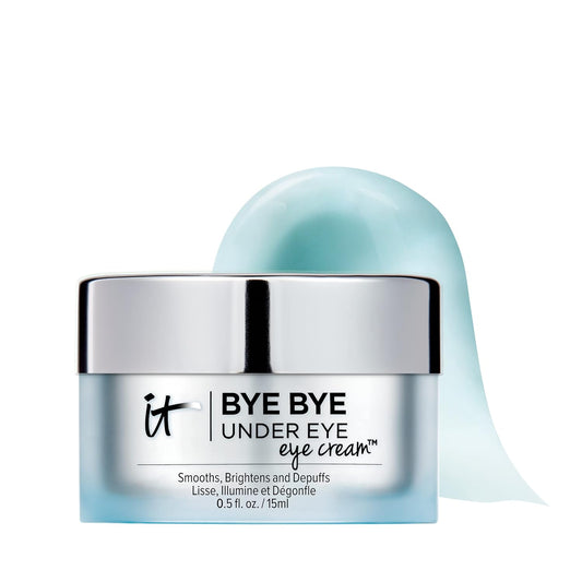 IT Cosmetics Bye Bye Under Eye Eye Cream - Hydrating, Quick-Absorbing Formula - Smooths The Look Of Fine Lines & Wrinkles, Visibly Brightens Dark Circles - With Hyaluronic Acid - 0.5 Fl Oz