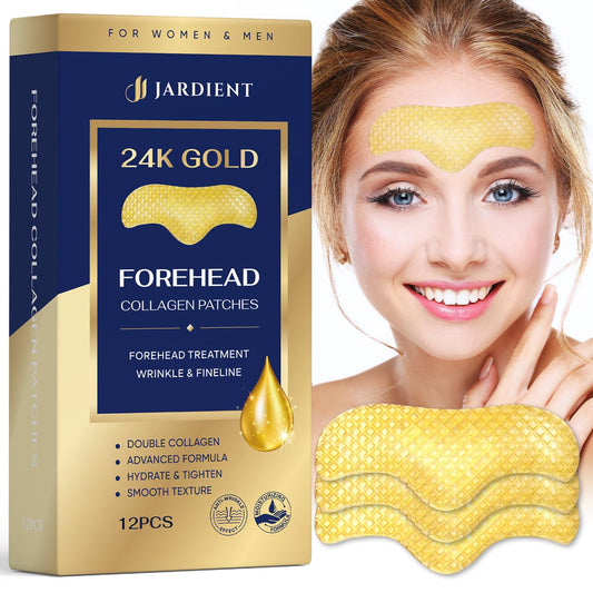 Jardient 24K Gold Hydrogel Patches for Face - Anti Wrinkle Patches with Collagen Boosting Elasticity