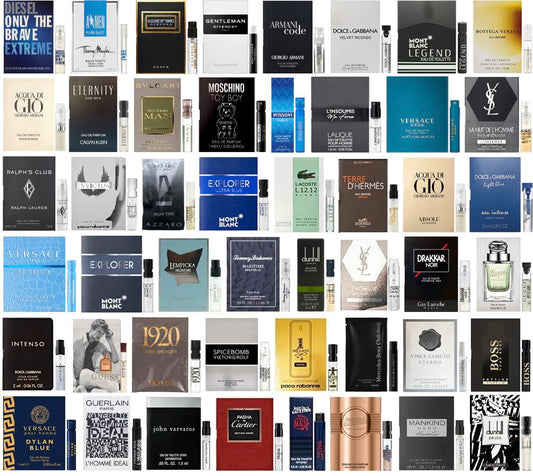 XPRESS ECOMMERCE Men's Cologne Top Designer Sample Vial Set x 10 Best Rated Cologne Most Popular