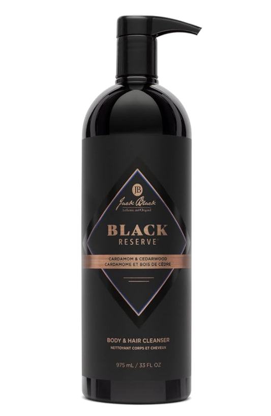 Jack Black Black Reserve Body & Hair Cleanser, MenÕs Body Wash, Shampoo Haircare, Dual-Purpose MenÕs Cleanser, Sulfate-Free