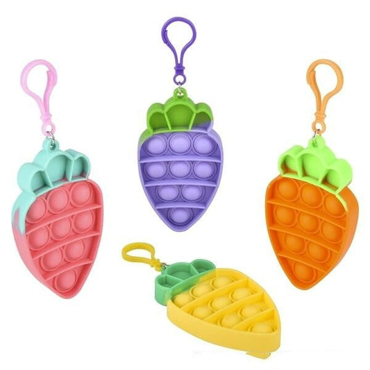 4.25" Mini Carrot Bubble Popper Clip Ons
